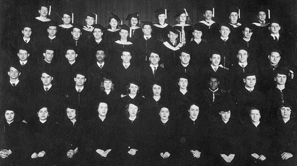 graduating class in gowns